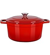 VEVOR Enameled Cast Iron Dutch Oven, 6 Quart Pot with Lid and Dual Handles, Heavy-Duty Durable Co...