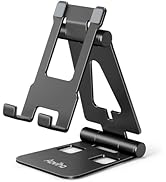 Aoviho Cell Phone Stand for Desk, Adjustable Desktop Phone Holder Stand, Foldable Moblie Phone Do...