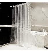 Bostofy Heavyweight 8G Bathroom Shower Stall Curtain Liner, 72' W x 72' H Waterproof, Shower Curt...