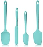 Lilybeam 600ºF Heat Resistant Spatulas, High Heat Food Safe Semless Kitchen Silicone Scraper Set ...