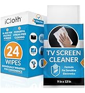 iCloth XL Electronics Cleaning Wipes (24 Count) | Individually Sealed Alcohol Wipes for Monitors ...