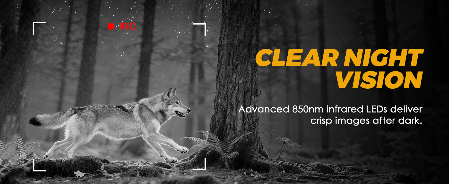 trail camera with night vision motion activated