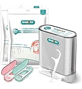 Dental Floss Picks-Floss Dispenser Portable Storage Box Flossers for Adults,More Hygienic,Total 3...