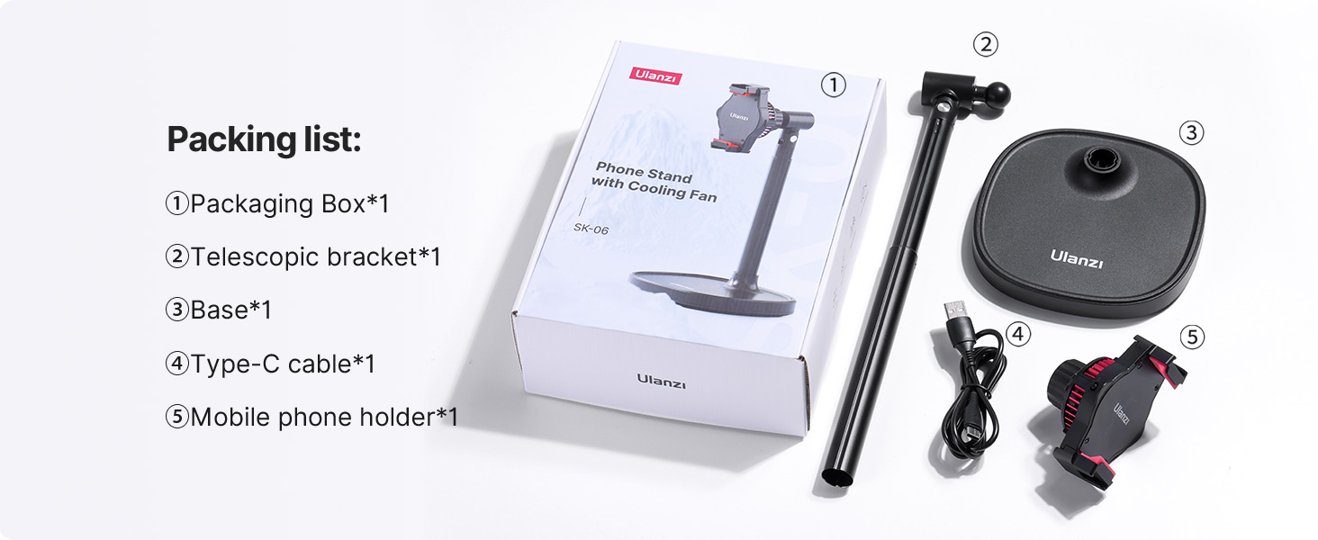Ulaniz SK-06 Mobile Phone Clip Live Streaming Cooling Set