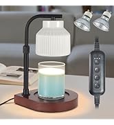 Candle Warmer Lamp with Timer, Dimmable Electric Ceramic Candle Warmer, Wax Melt Warmer for Scent...