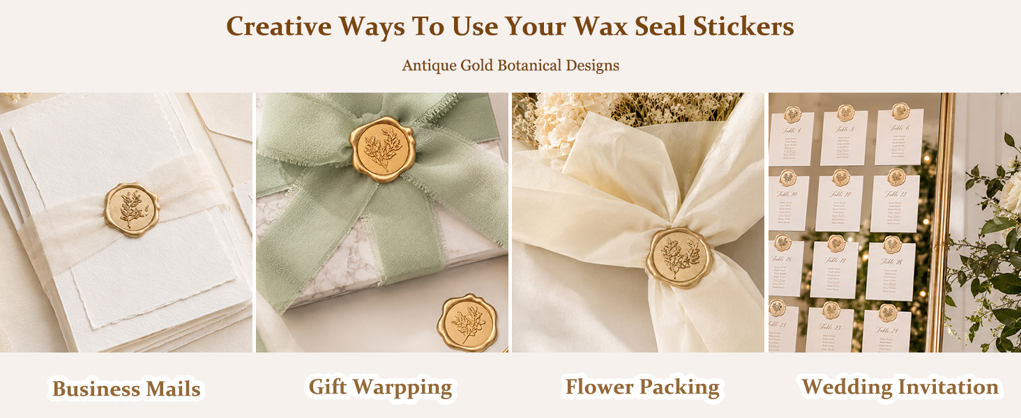 GOLD WAX SEAL STICKERS
