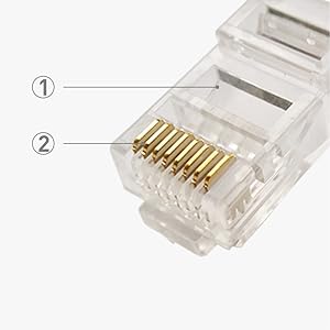 Cat 6 RJ45 Modular Plugs fur bulky 23awg cat6 cable