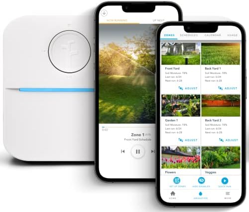 Rachio 3: 8 Zone Smart Sprinkler Controller (Simple Automated Scheduling + Local Weather Intelligence. Save Water w/ Rain, Freeze & Wind Skip), App Enabled, Works w/ Alexa, Fast & Easy Install