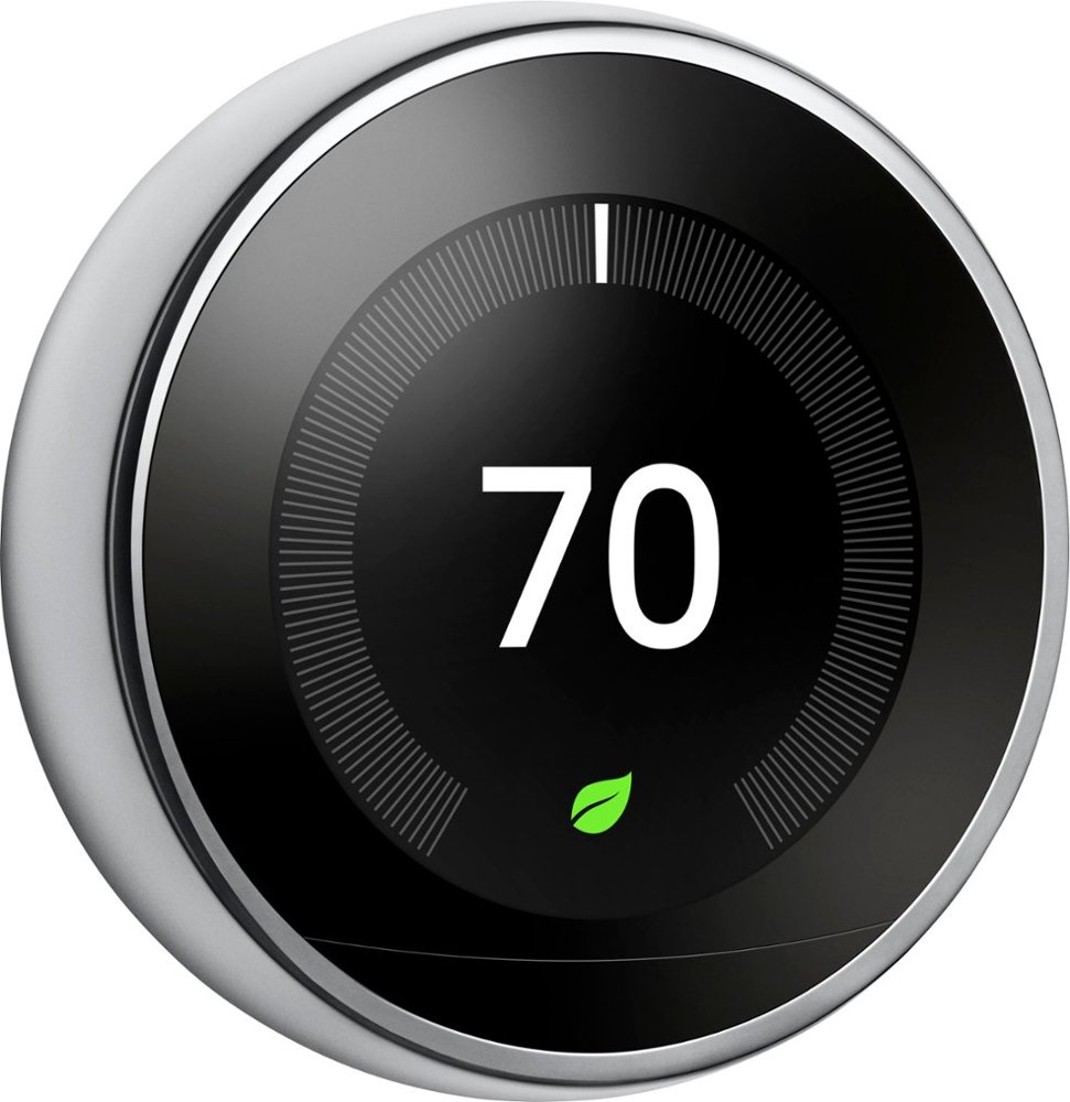 Nest T3019US Learning Thermostat - 3rd Generation - Polished Steel