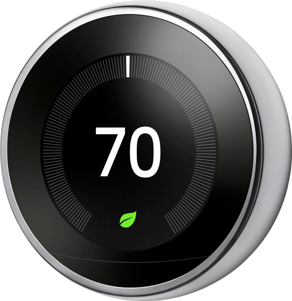 Nest T3019US Learning Thermostat - 3rd Generation - Polished Steel