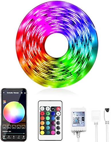 DAYBETTER Smart WiFi Led Strip Lights Work with Alexa Google Assistant App Control, Suitable for christmas decorations, festival, Party, 12V -16.4 feet