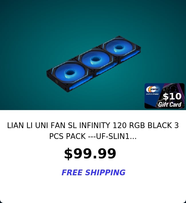 LIAN LI UNI FAN SL INFINITY 120 RGB BLACK 3 PCS PACK ---UF-SLIN1...