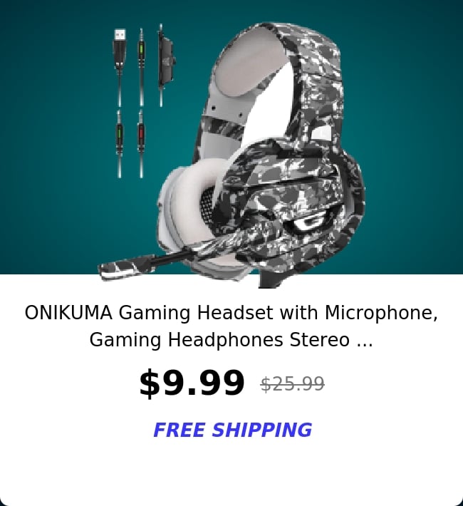 ONIKUMA Gaming Headset with Microphone, Gaming Headphones Stereo ...