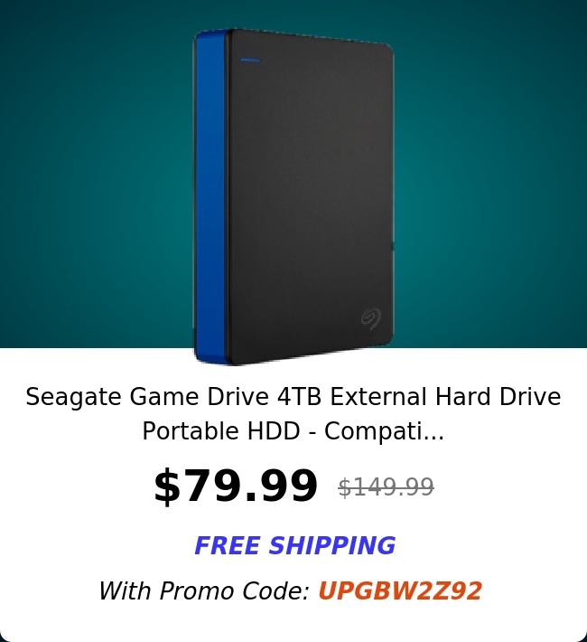 Seagate Game Drive 4TB External Hard Drive Portable HDD - Compati...