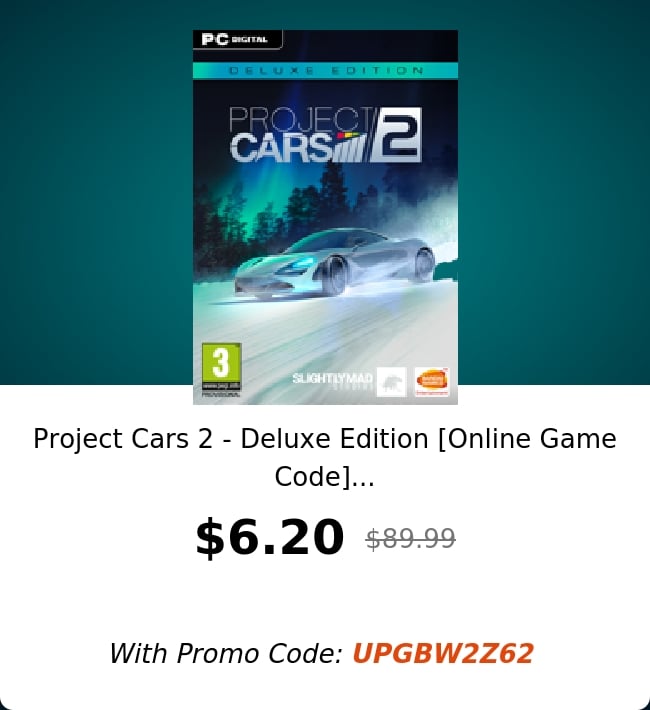 Project Cars 2 - Deluxe Edition [Online Game Code]...