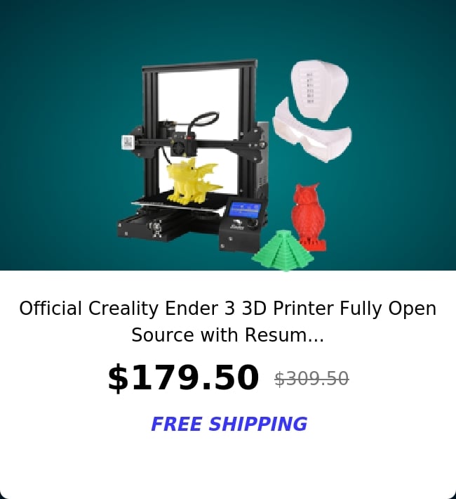 Official Creality Ender 3 3D Printer Fully Open Source with Resum...