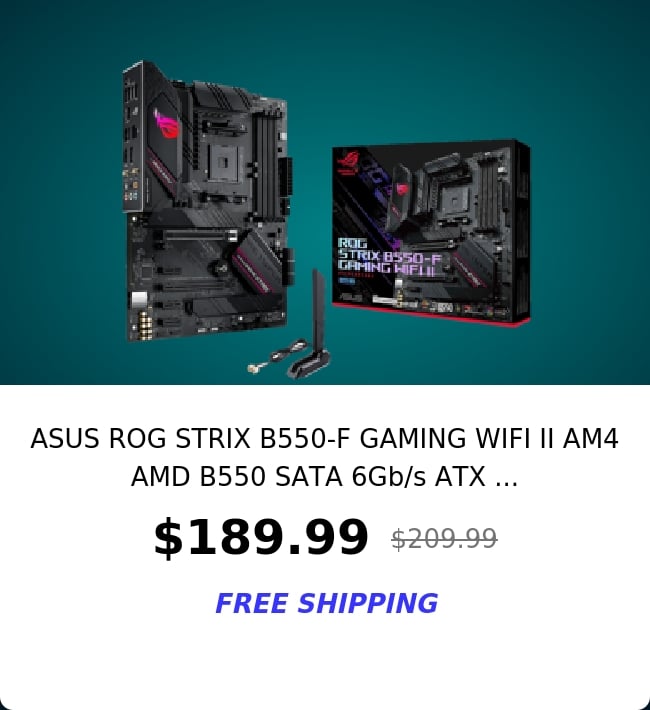 ASUS ROG STRIX B550-F GAMING WIFI II AM4 AMD B550 SATA 6Gb/s ATX ...