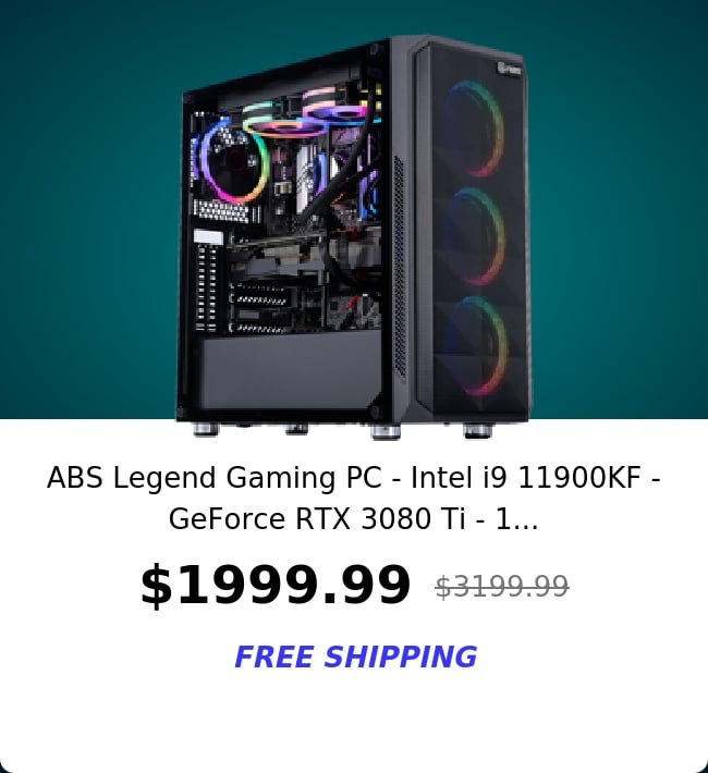 ABS Legend Gaming PC - Intel i9 11900KF - GeForce RTX 3080 Ti - 1...