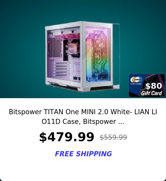 Bitspower TITAN One MINI 2.0 White- LIAN LI O11D Case, Bitspower ...