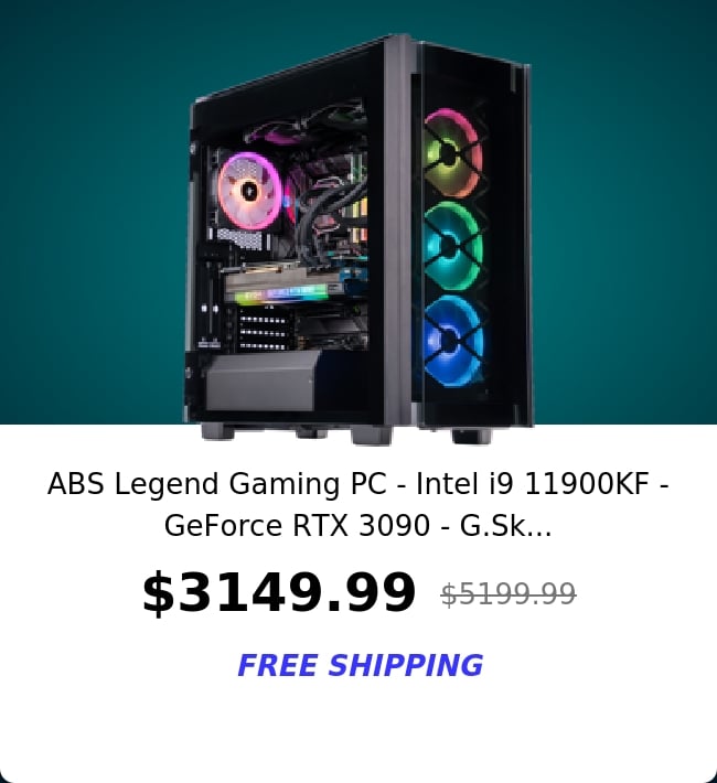 ABS Legend Gaming PC - Intel i9 11900KF - GeForce RTX 3090 - G.Sk...