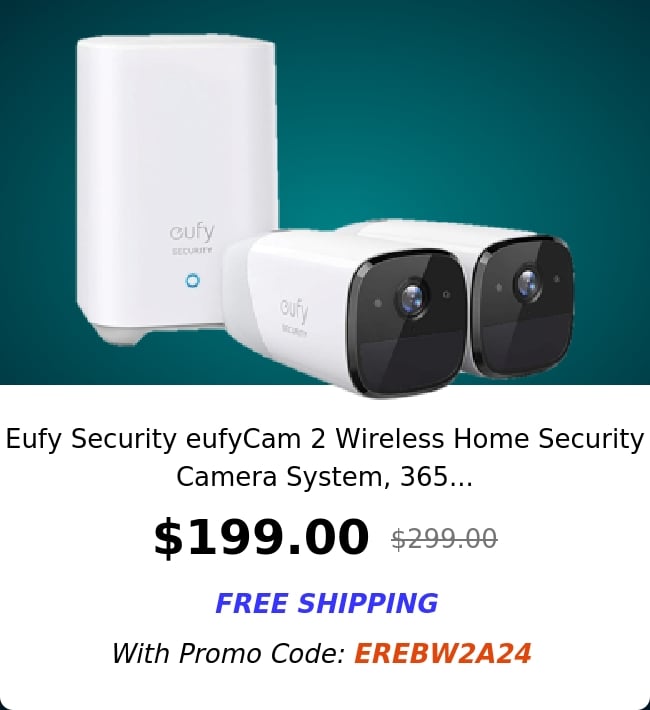 Eufy Security eufyCam 2 Wireless Home Security Camera System, 365...