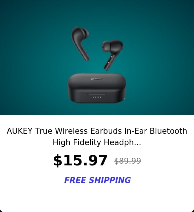 AUKEY True Wireless Earbuds In-Ear Bluetooth High Fidelity Headph...