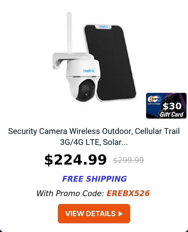 Security Camera Wireless Outdoor, Cellular Trail 3G/4G LTE, Solar...