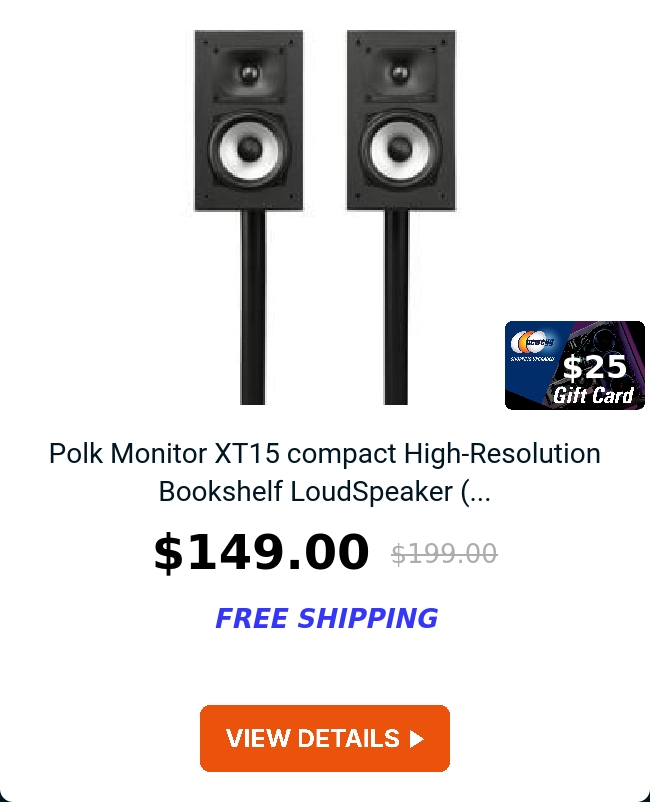 Polk Monitor XT15 compact High-Resolution Bookshelf LoudSpeaker (...