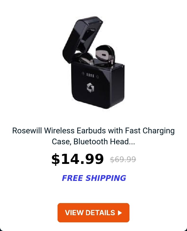 Rosewill Wireless Earbuds with Fast Charging Case, Bluetooth Head...