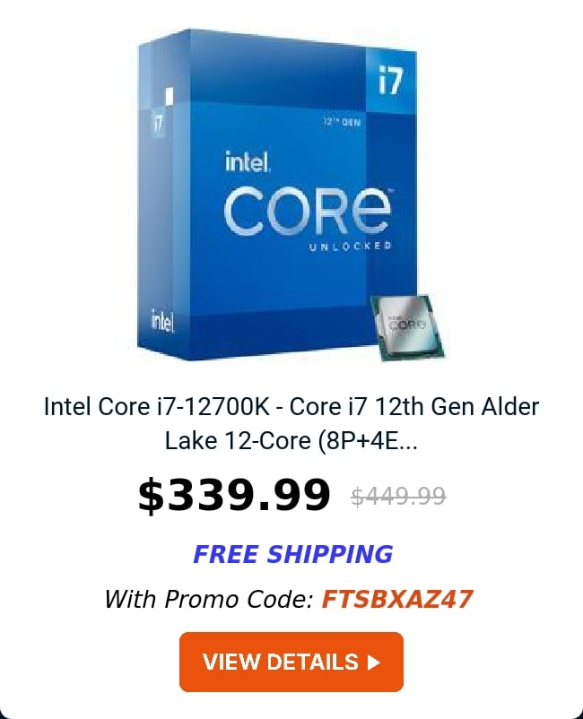 Intel Core i7-12700K - Core i7 12th Gen Alder Lake 12-Core (8P+4E...