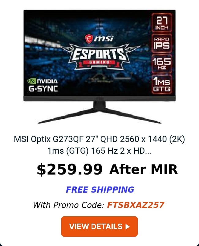 MSI Optix G273QF 27