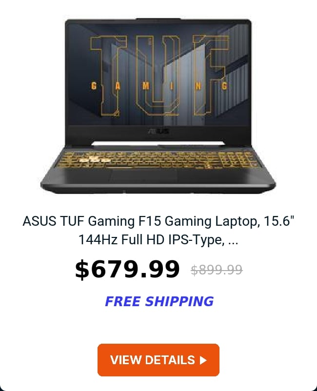 ASUS TUF Gaming F15 Gaming Laptop, 15.6