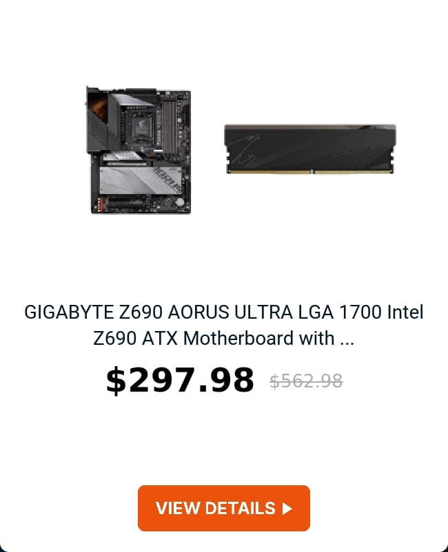 GIGABYTE Z690 AORUS ULTRA LGA 1700 Intel Z690 ATX Motherboard with ...