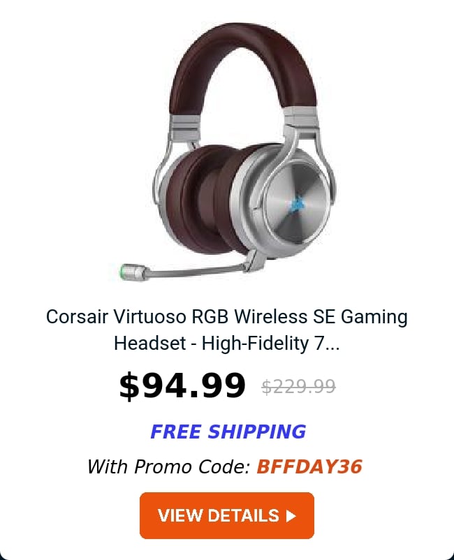 Corsair Virtuoso RGB Wireless SE Gaming Headset - High-Fidelity 7...