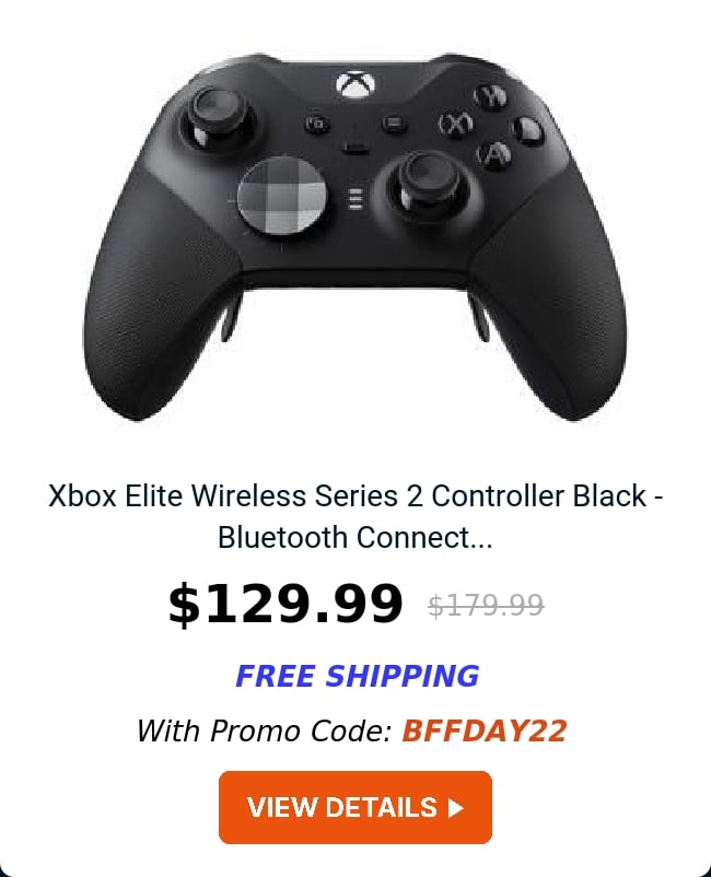 Xbox Elite Wireless Series 2 Controller Black - Bluetooth Connect...