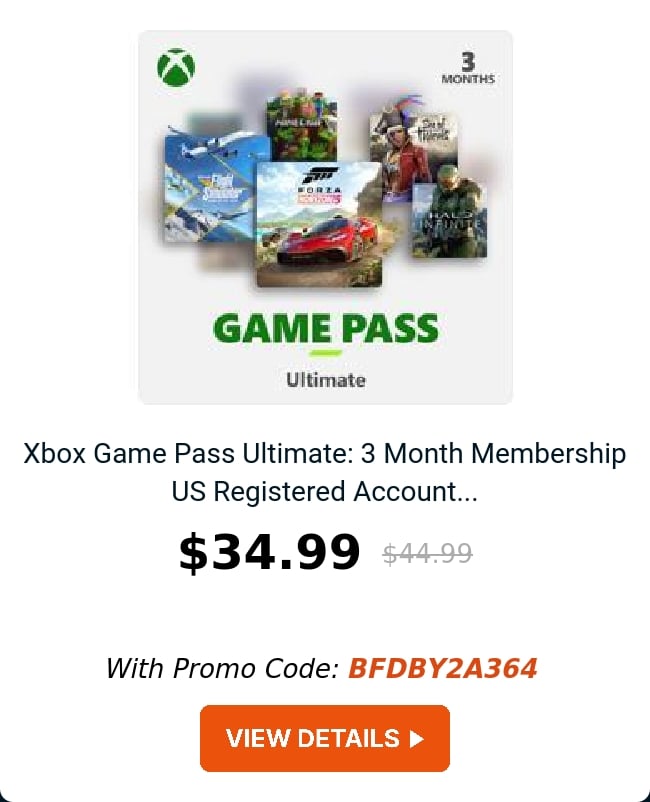 Xbox Game Pass Ultimate: 3 Month Membership US Registered Account...