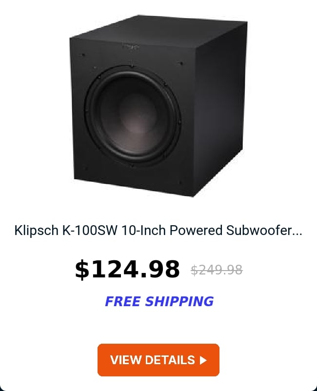 Klipsch K-100SW 10-Inch Powered Subwoofer...