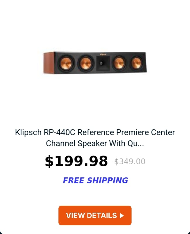 Klipsch RP-440C Reference Premiere Center Channel Speaker With Qu...