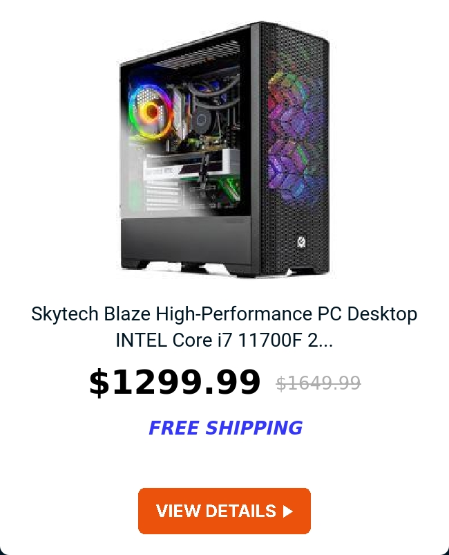 Skytech Blaze High-Performance PC Desktop INTEL Core i7 11700F 2...