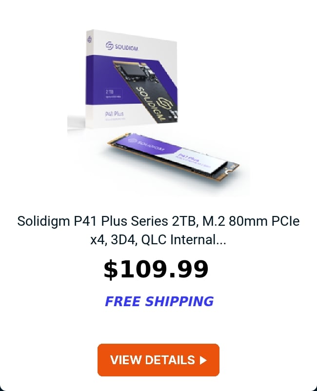 Solidigm P41 Plus Series 2TB, M.2 80mm PCIe x4, 3D4, QLC Internal...