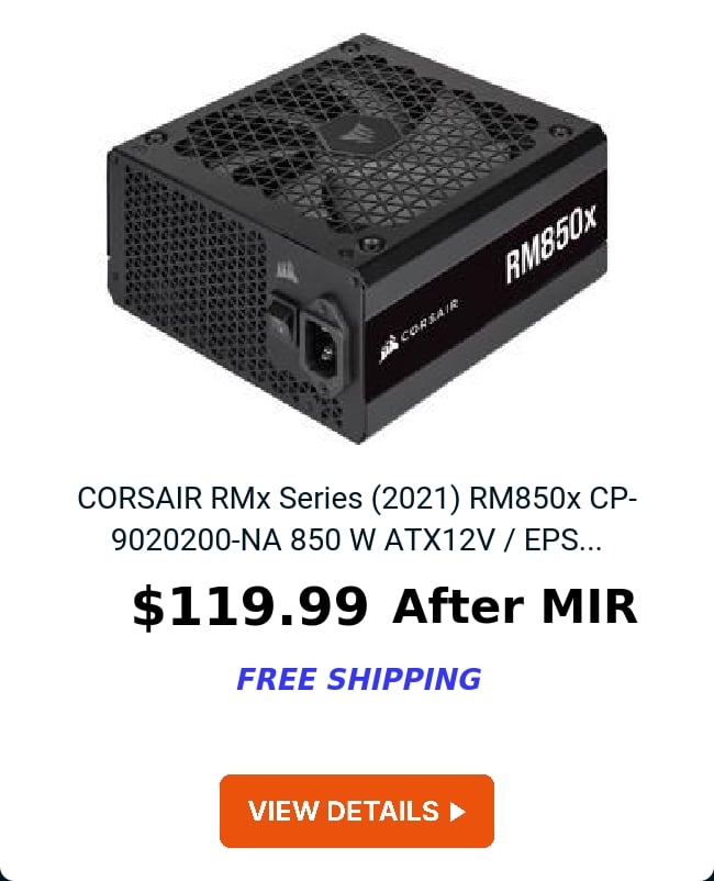 CORSAIR RMx Series (2021) RM850x CP-9020200-NA 850 W ATX12V / EPS...