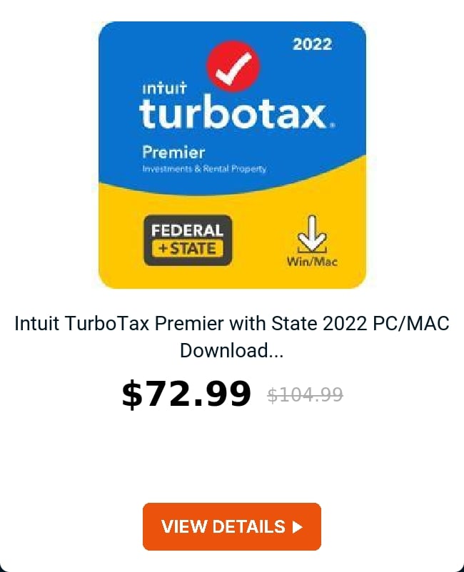 Intuit TurboTax Premier with State 2022 PC/MAC Download...