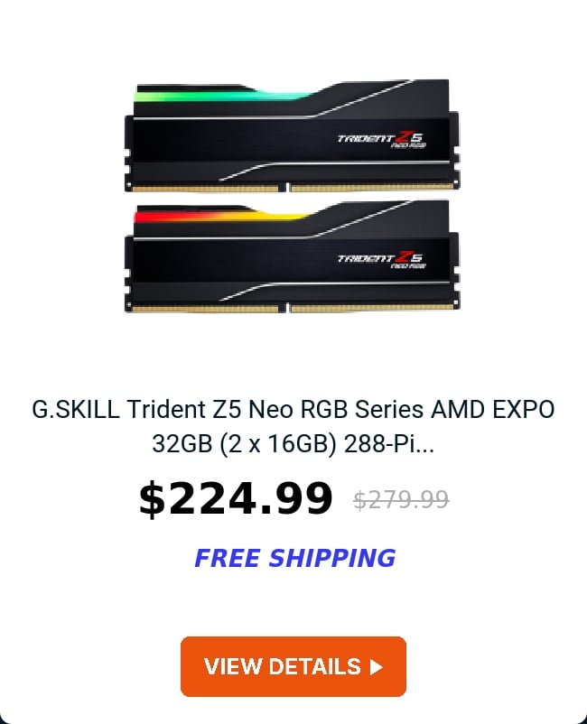 G.SKILL Trident Z5 Neo RGB Series AMD EXPO 32GB (2 x 16GB) 288-Pi...