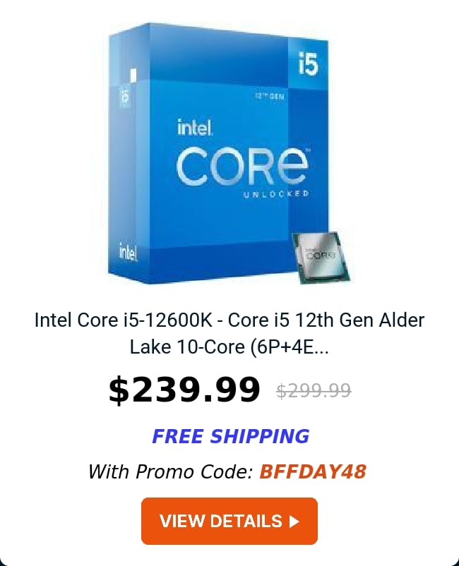 Intel Core i5-12600K - Core i5 12th Gen Alder Lake 10-Core (6P+4E...