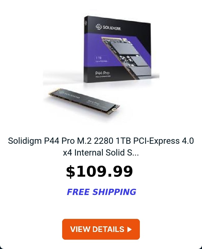 Solidigm P44 Pro M.2 2280 1TB PCI-Express 4.0 x4 Internal Solid S...